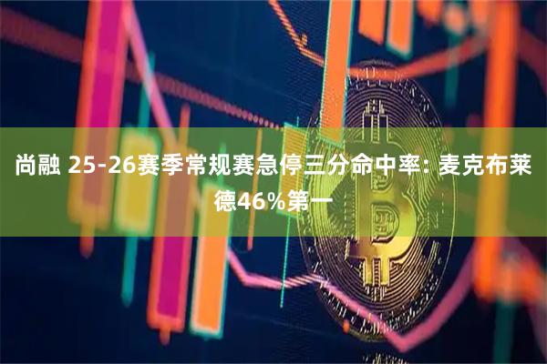 尚融 25-26赛季常规赛急停三分命中率: 麦克布莱德46%第一
